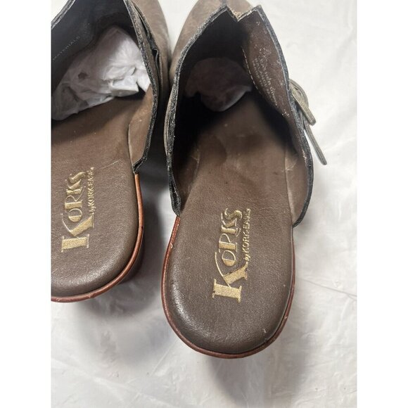 Kork Ease Sagano  Brown Leather Block Heel Clog Mule Shoes Boho - Picture 10 of 16